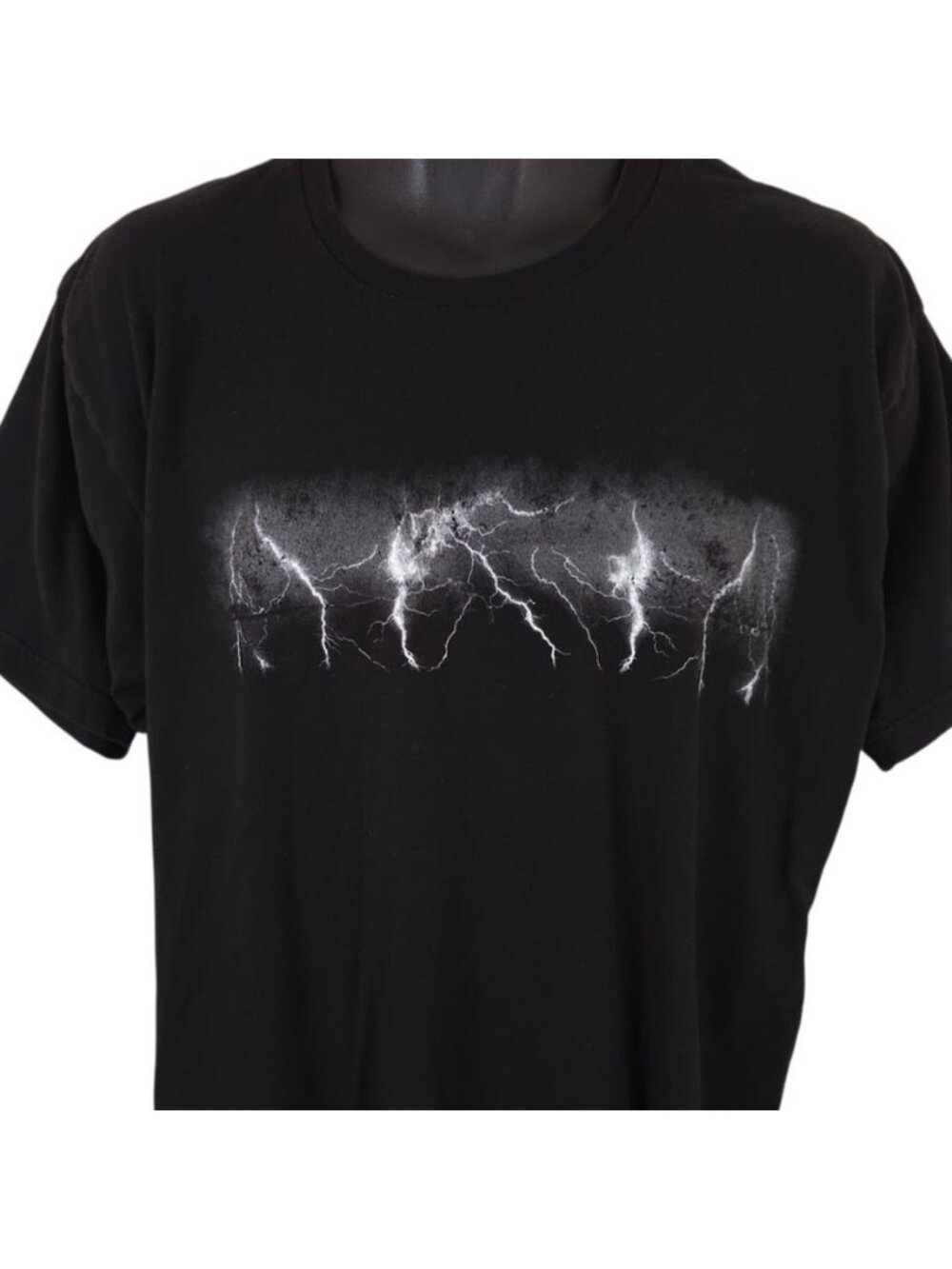 Lightning T Shirt Mens Size XL Black Thunder Storms Nature Tee